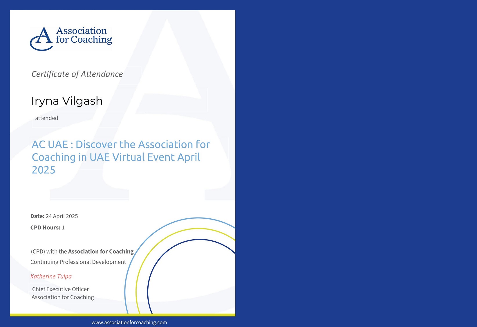 Association for Coaching UAE: Discover the Association for Coaching in UAE Virtual Event 